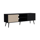 Rack de TV Funes Wengue 150x55cm para TV Hasta 65" Pulgadas con Dos Compartimientos y con Ranura para Cables