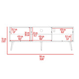 Rack de TV Funes Wengue 150x55cm para TV Hasta 65" Pulgadas con Dos Compartimientos y con Ranura para Cables