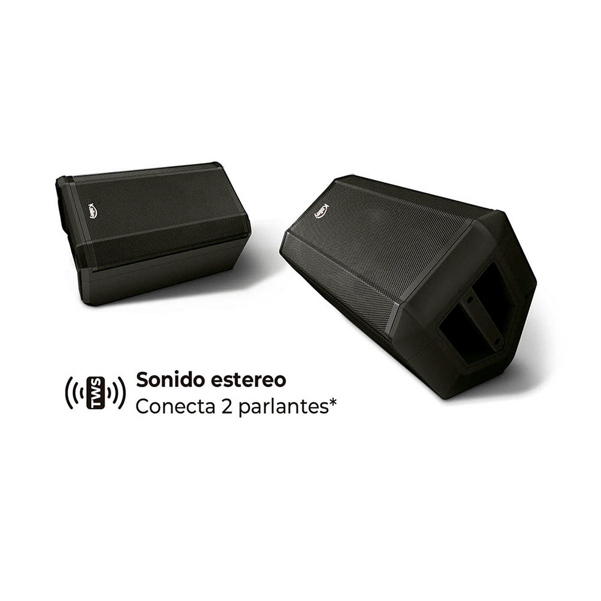 Parlante Kalley Negro Mate 40.8x31cm Portátil con Control Remoto