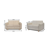 Sofá Sevilla Marfil 80x80cm de Dos Puestos Antifluido con Apoya Brazos