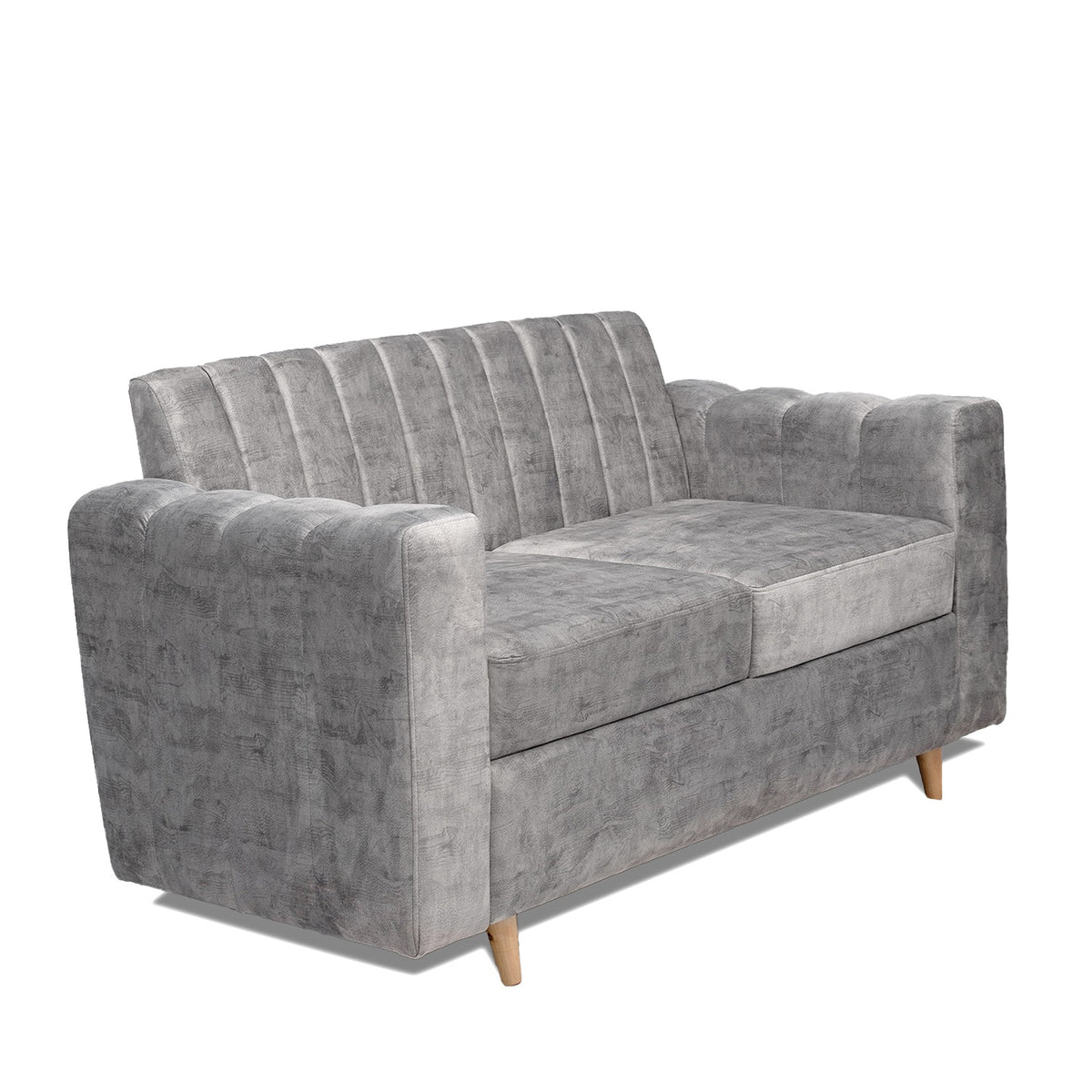 Sofá Sevilla Gris 80x80cm de Dos Puestos Antifluido con Apoya Brazos