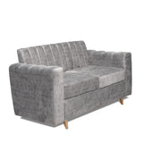 Sofá Sevilla Gris 80x80cm de Dos Puestos Antifluido con Apoya Brazos