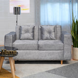 Sofá Sevilla Gris 80x80cm de Dos Puestos Antifluido con Apoya Brazos