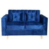 Sofá Sevilla Azul 80x80cm de Dos Puestos Antifluido con Apoya Brazos