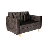 Sofá Sevilla Chocolate 80x80cm de Dos Puestos Antifluido con Apoya Brazos