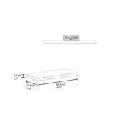 Set de 2 Repisas Shelf Wengue 60x3.8cm Rectangulares