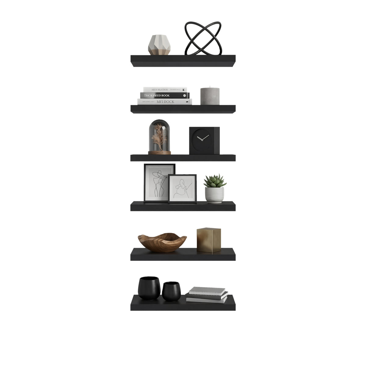 Set de 2 Repisas Shelf Wengue 60.9x3.8cm Rectangulares