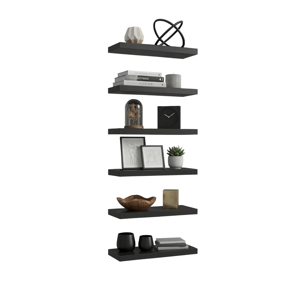 Set de 2 Repisas Shelf Wengue 60.9x3.8cm Rectangulares