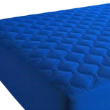 Protector de Colchón Transpirable Azul Rey para Colchón Sencillo 100 X 190 Cm Acolchado 300 Hilos