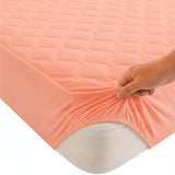 Protector de Colchón Transpirable Coral para Colchón Sencillo 100 X 190 Cm Acolchado 300 Hilos