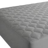 Protector de Colchón Transpirable Gris para Colchón Semidoble 120 X 190 Cm Acolchado 300 Hilos