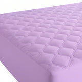 Protector de Colchón Transpirable Lila para Colchón Doble 140 X 190 Cm Acolchado 300 Hilos