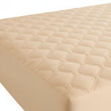 Protector de Colchón Transpirable Beige para Colchón Queen 160 X 190 Cm Acolchado 300 Hilos