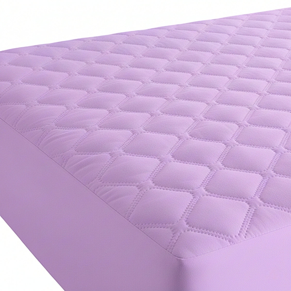Protector de Colchón Transpirable Lila para Colchón King 200 X 200 Cm Acolchado 300 Hilos