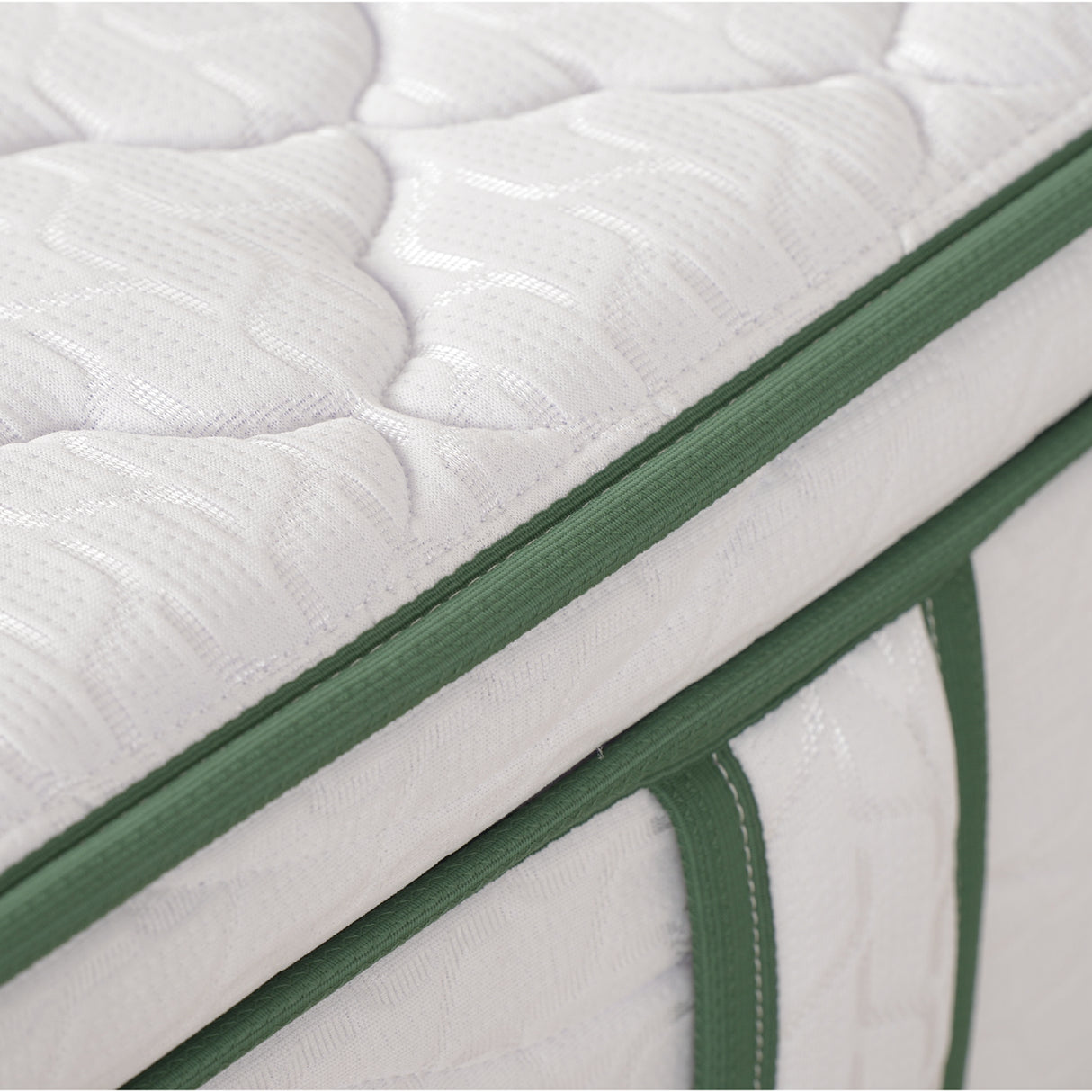 Colchón Atletico Nacional Basic Blanco y Verde Sencillo 100 X 190 Cm Hipoalergénico con Pillow Sencillo y Firmeza Adaptable