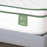 Colchón Atletico Nacional Basic Blanco y Verde Semidoble 120 X 190 Cm Hipoalergénico con Pillow Sencillo y Firmeza Adaptable