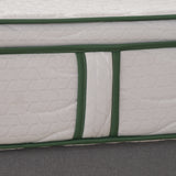 Colchón Atletico Nacional Basic Blanco y Verde Doble 140 X 190 Cm Hipoalergénico con Pillow Sencillo y Firmeza Adaptable