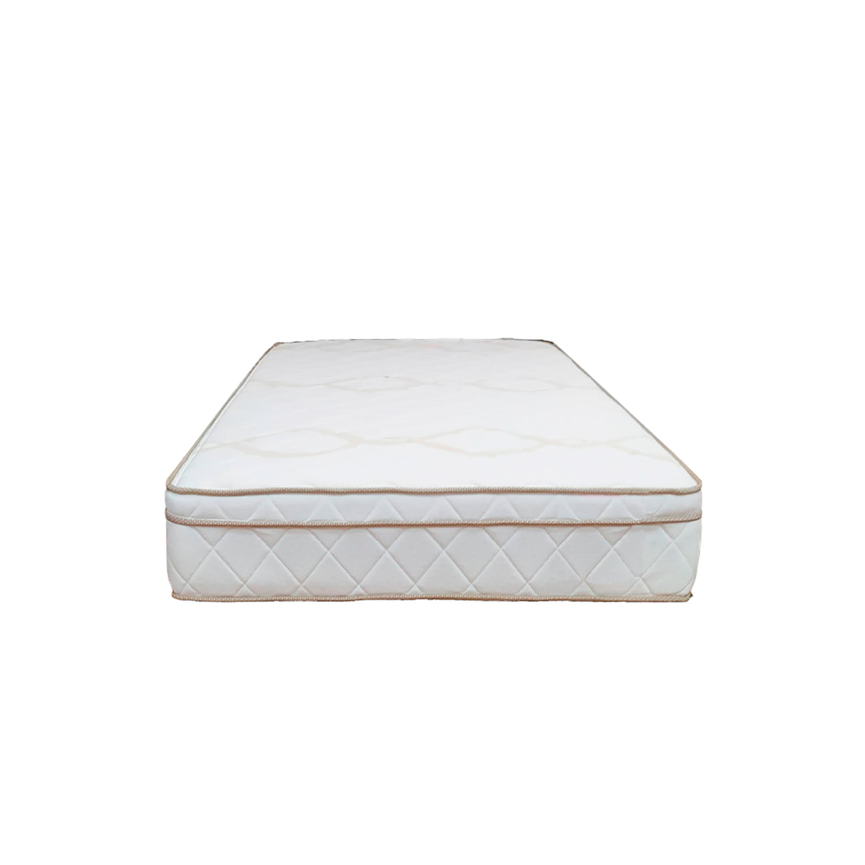 Colchón Prana Blanco y Beige Sencillo 100 X 190 Cm Medio Suave Hipoalergénico