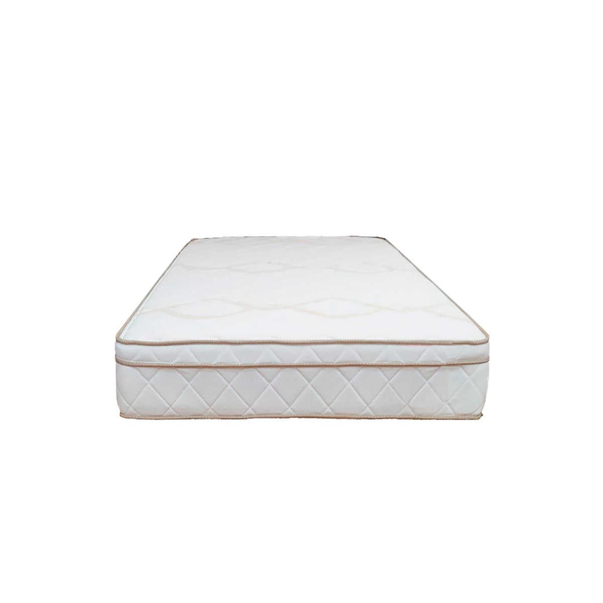 Colchón Prana Blanco y Beige Semidoble 120 X 190 Cm Medio Suave Hipoalergénico