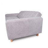 Sofá Cama Salamanca Plata 108x92cm de Tres Puestos Reclinable Antifluido con Apoya brazos