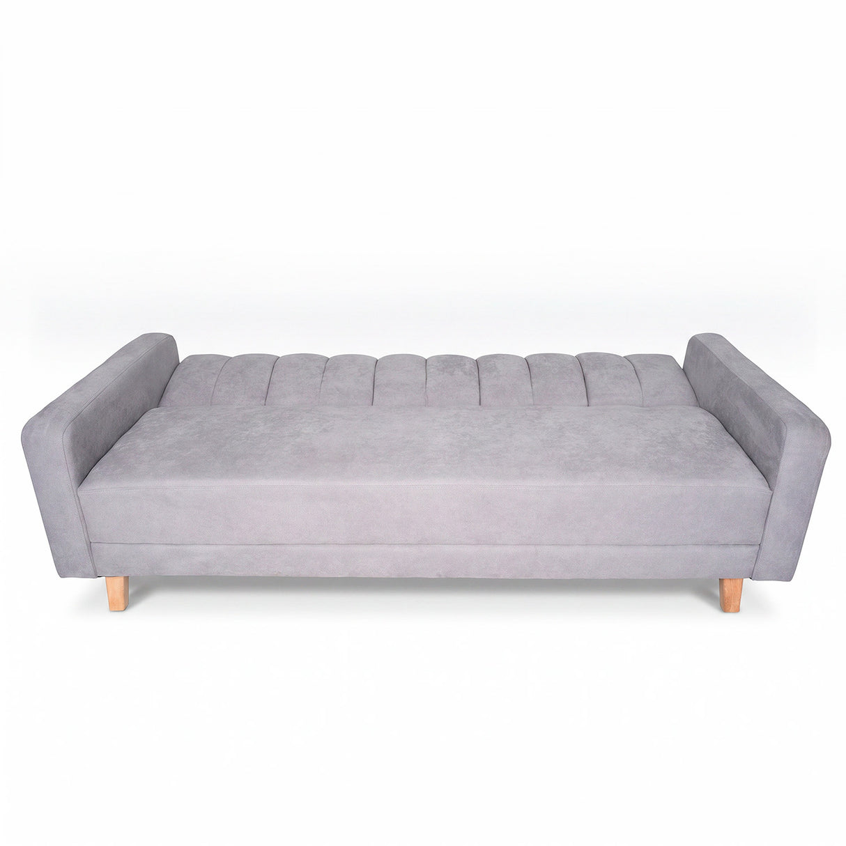 Sofá Cama Salamanca Plata 108x92cm de Tres Puestos Reclinable Antifluido con Apoya brazos