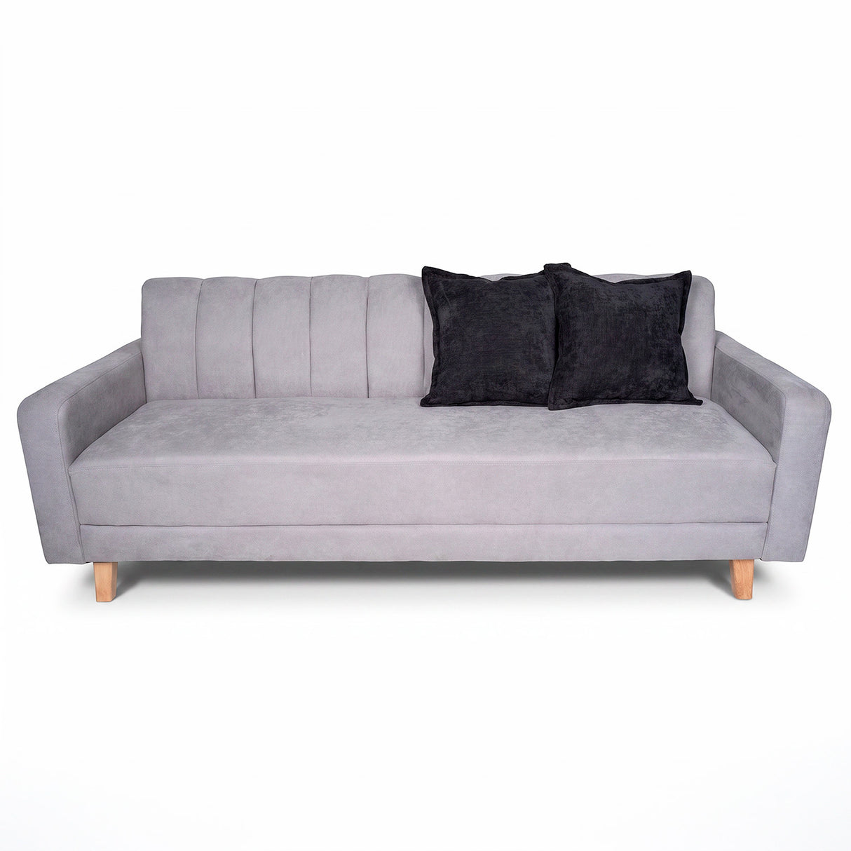 Sofá Cama Salamanca Plata 108x92cm de Tres Puestos Reclinable Antifluido con Apoya brazos