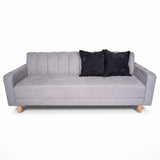 Sofá Cama Salamanca Plata 108x92cm de Tres Puestos Reclinable Antifluido con Apoya brazos