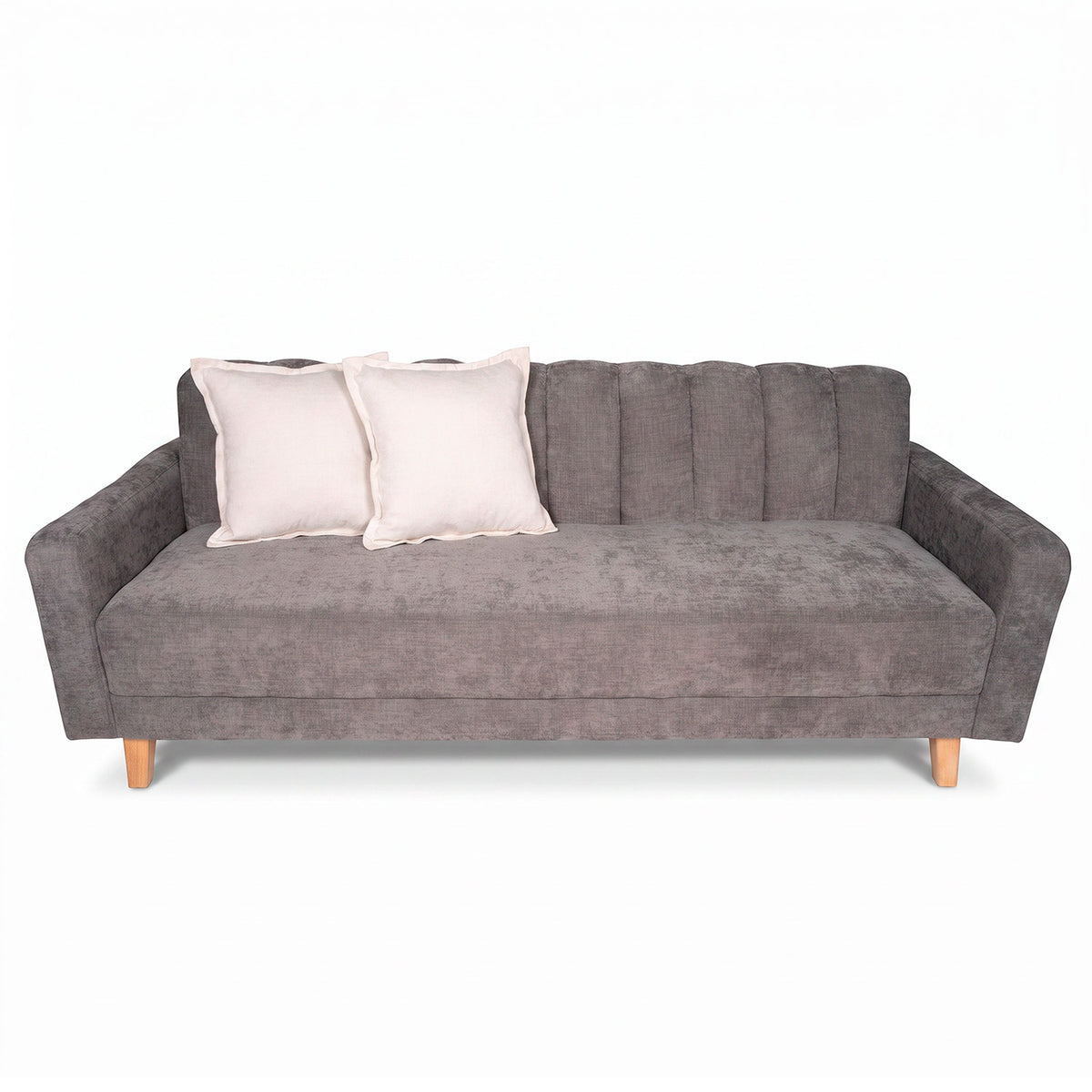 Sofá Cama Salamanca Gris Oscuro 108x92cm de Tres Puestos Reclinable Antifluido con Apoya brazos