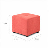 Puff Valencia Guayaba 46x41cm de Un Puesto Antifluido sin Apoya brazos