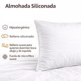 Set X 2 Almohadas Siliconada Blanco 45x65cm Medio Suave Multi Postura