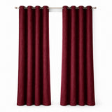 Cortina Blackout Jacquard Vinotinto 300x230cm Fondo Entero