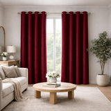 Cortina Blackout Jacquard Vinotinto 300x230cm Fondo Entero