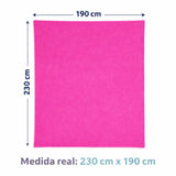 Cobija Fucsia 230x190cm Fondo Entero Muy Suave