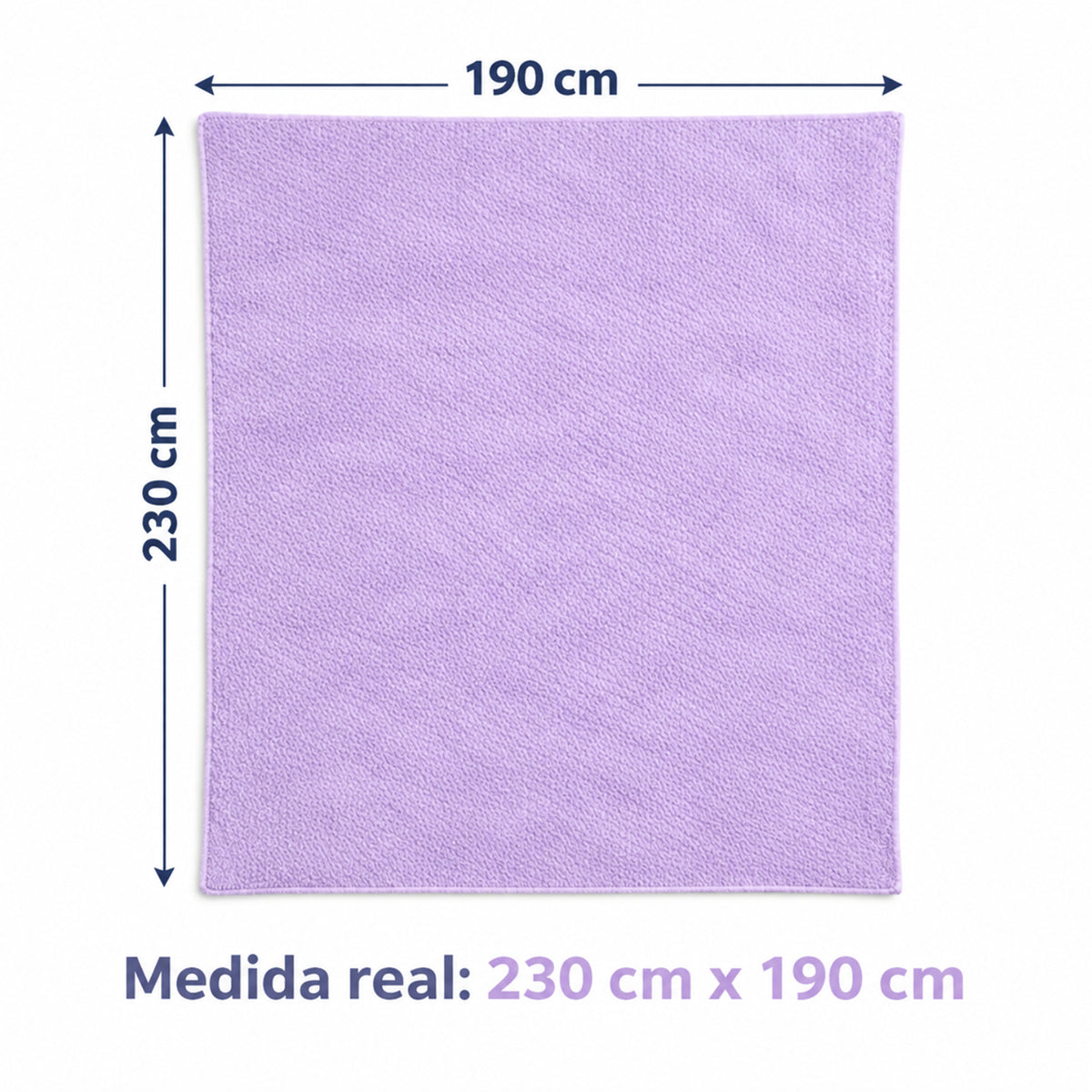 Cobija Morado 230x190cm Fondo Entero Muy Suave