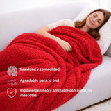 Cobija Rojo 230x190cm Fondo Entero Muy Suave