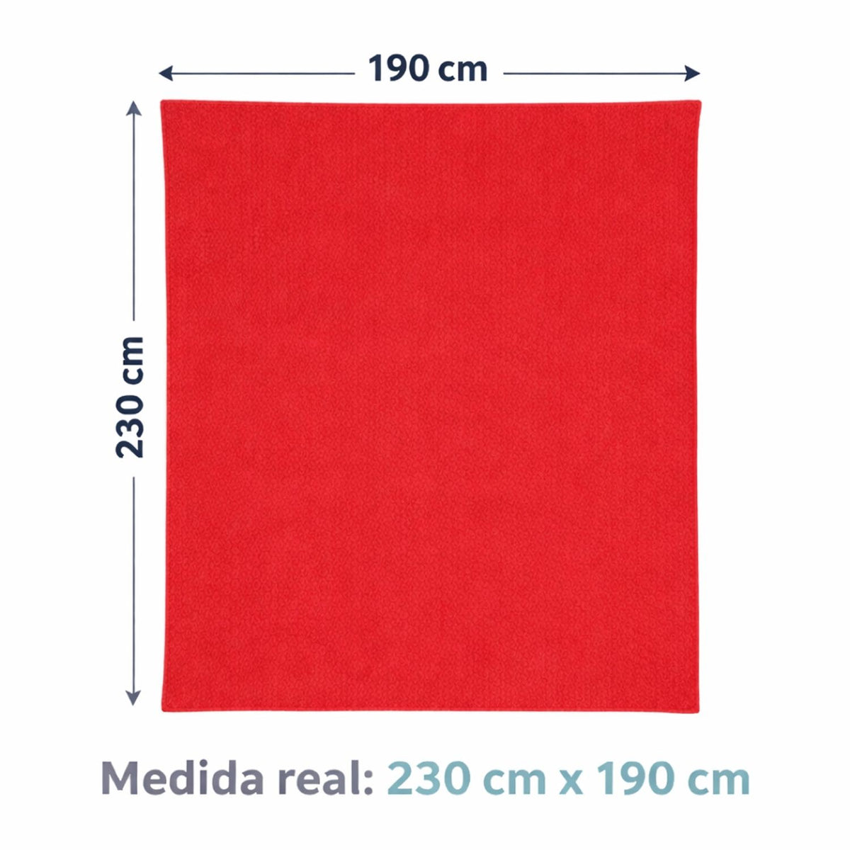 Cobija Rojo 230x190cm Fondo Entero Muy Suave