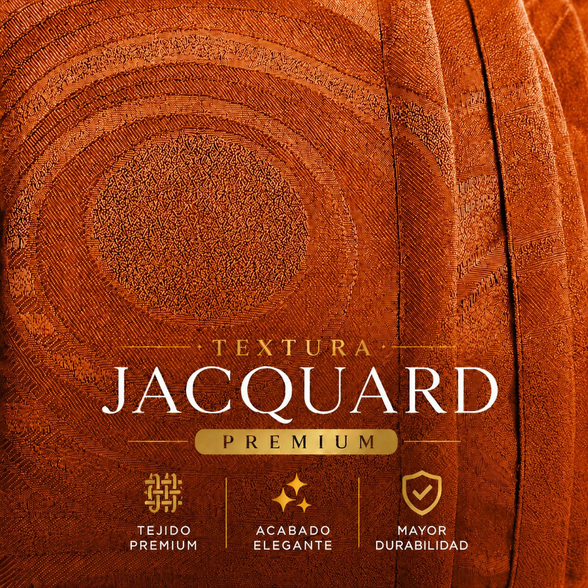 Cortina Jacquard Naranja 280x200cm de Figuras