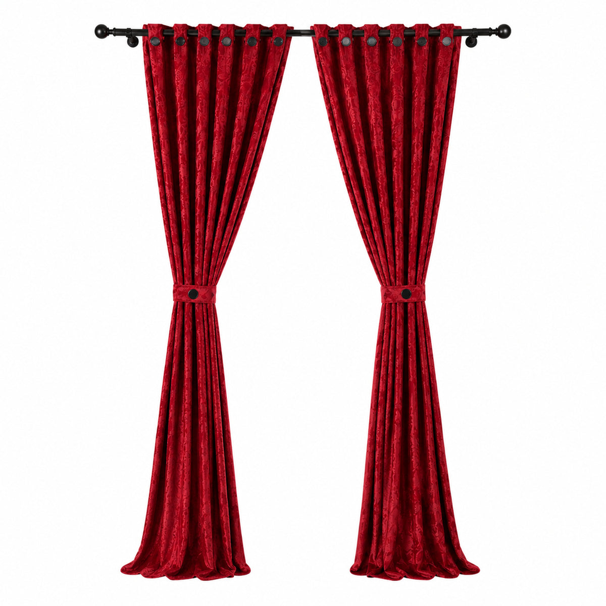 Cortina Jacquard Rojo 280x200cm de Figuras