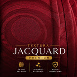 Cortina Jacquard Rojo 280x200cm de Figuras