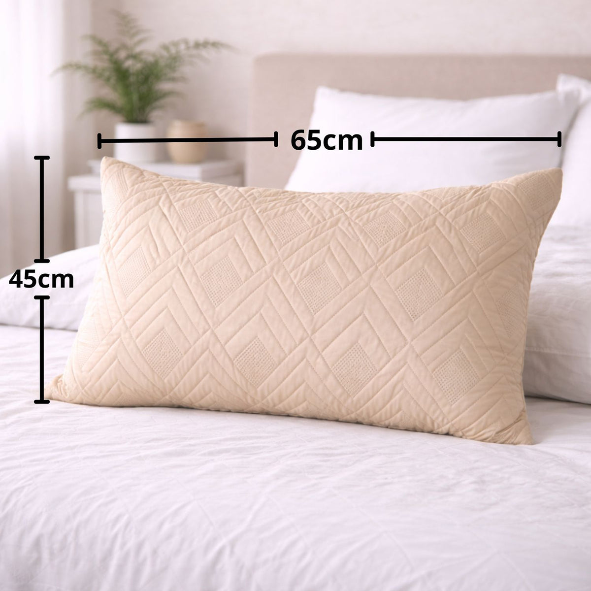 Set x 2 Protectores de Almohada Acolchado Fucsia 65x45cm