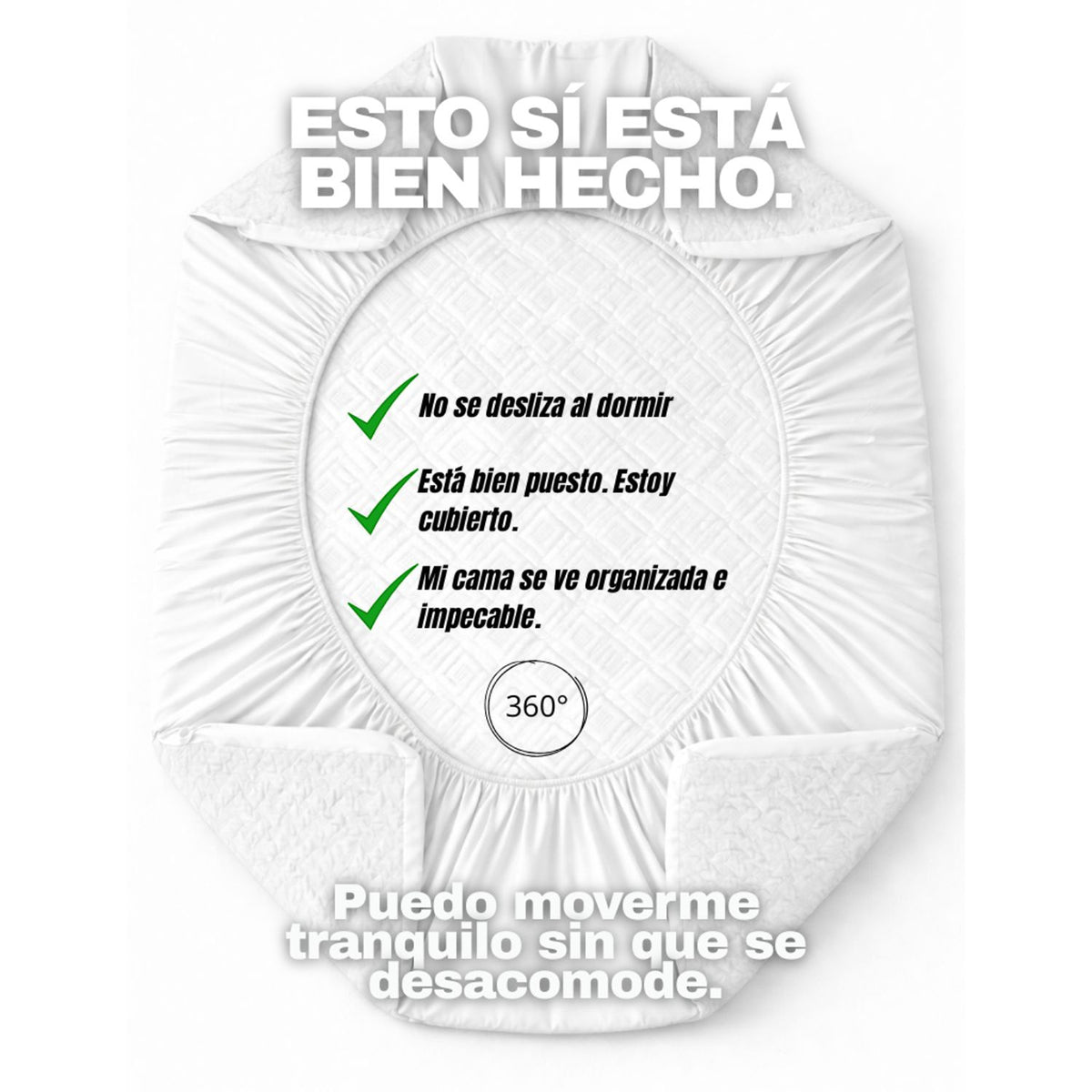 Combo Protector de Colchón y de Almohada Acolchado Blanco para Colchón Sencillo 100 X 190 Cm