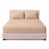 Combo Protector de Colchón y de Almohada Acolchado Beige para Colchón Sencillo 100 X 190 Cm