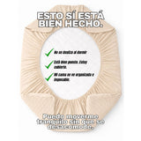 Combo Protector de Colchón y de Almohada Acolchado Beige para Colchón Sencillo 100 X 190 Cm