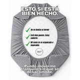 Combo Protector de Colchón y de Almohada Acolchado Gris para Colchón Sencillo 100 X 190 Cm