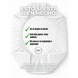 Combo Protector de Colchón y de Almohada Acolchado Blanco para Colchón Semidoble 120 X 190 Cm