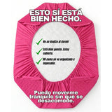 Combo Protector de Colchón y de Almohada Acolchado Fucsia para Colchón Semidoble 120 X 190 Cm