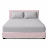 Combo Protector de Colchón y de Almohada Acolchado Gris para Colchón Semidoble 120 X 190 Cm