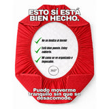 Combo Protector de Colchón y de Almohada Acolchado Rojo para Colchón Doble 140 X 190 Cm