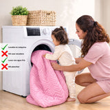 Combo Protector de Colchón y de Almohada Semiantifluido Rosado para Colchón Sencillo 100 X 190 Cm Semi-Antifluido