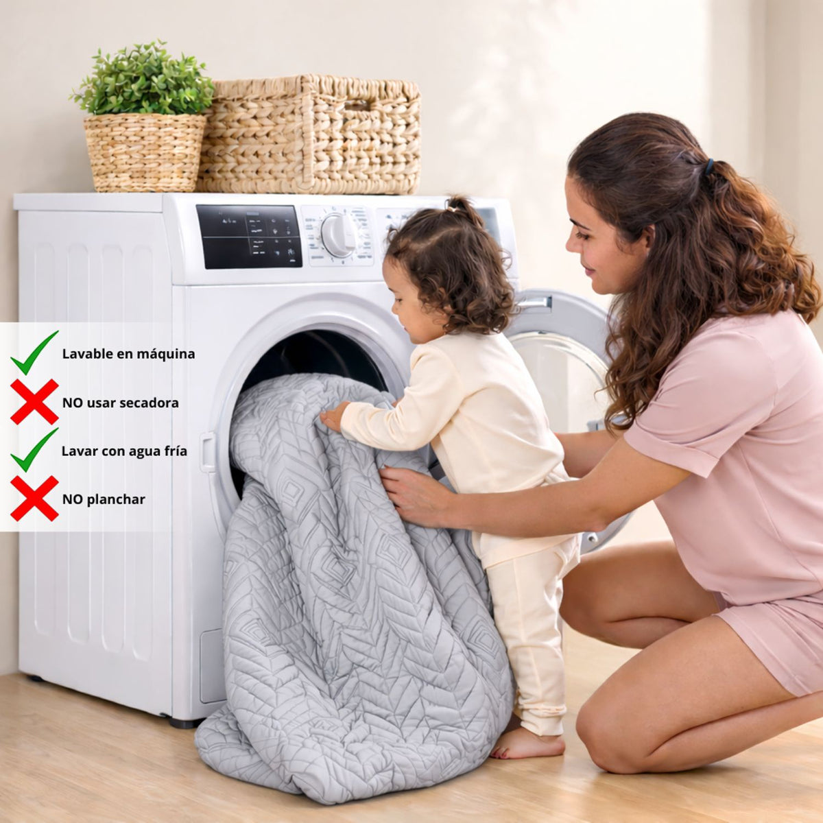 Combo Protector de Colchón y de Almohada Semiantifluido Gris para Colchón Semidoble 120 X 190 Cm Semi-Antifluido